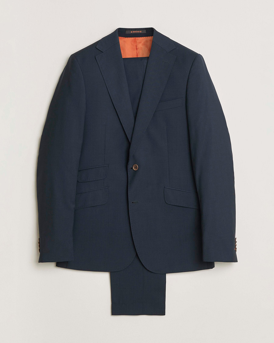 Mies | Pre-owned Puvut | Pre-owned | Morris Wool Suit Navy Check 150