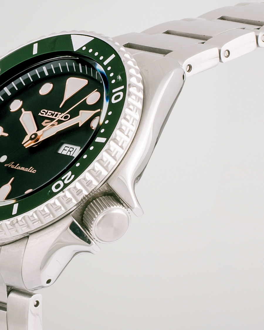 Mies | Seiko 5 Sports Mens 43mm 100m Automatic Steel/Green Dial | Pre-owned | Seiko 5 Sports Mens 43mm 100m Automatic Steel/Green Dial