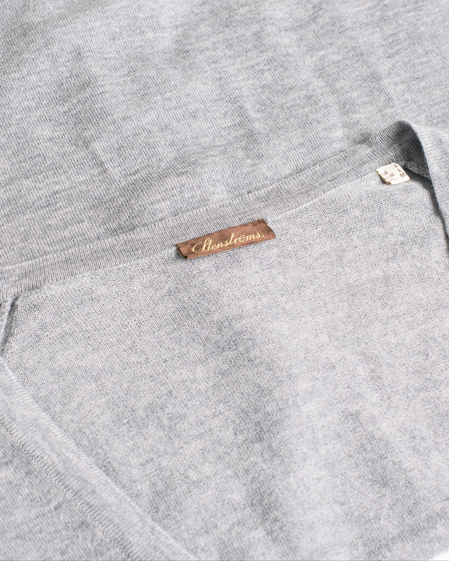 Mies | Puserot | Pre-owned | Stenströms Merino Zegna Knitted Cardigan Light Grey