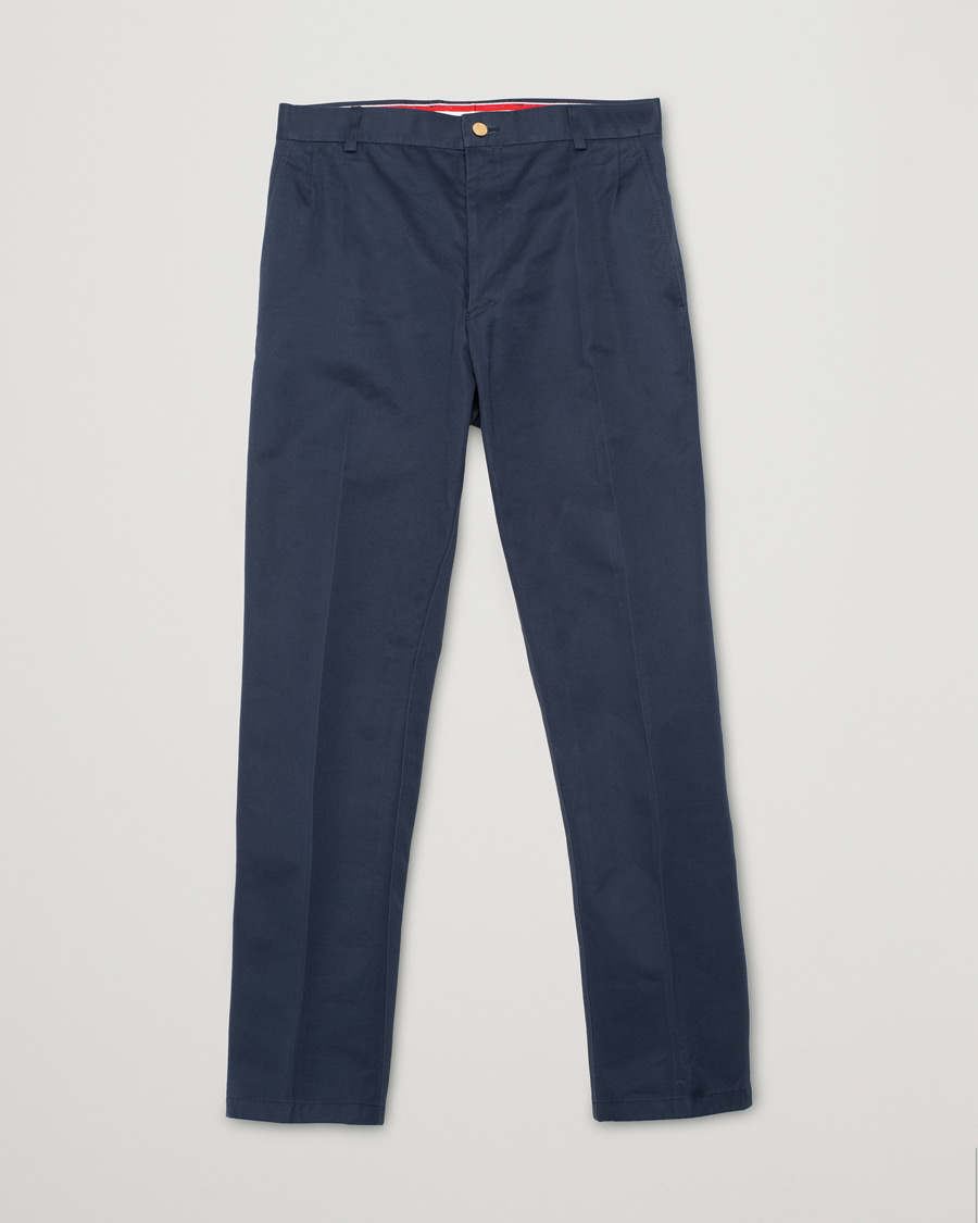 Mies | Pre-owned Housut | Pre-owned | Thom Browne Unconstructed Cotton Twill Chinos Navy