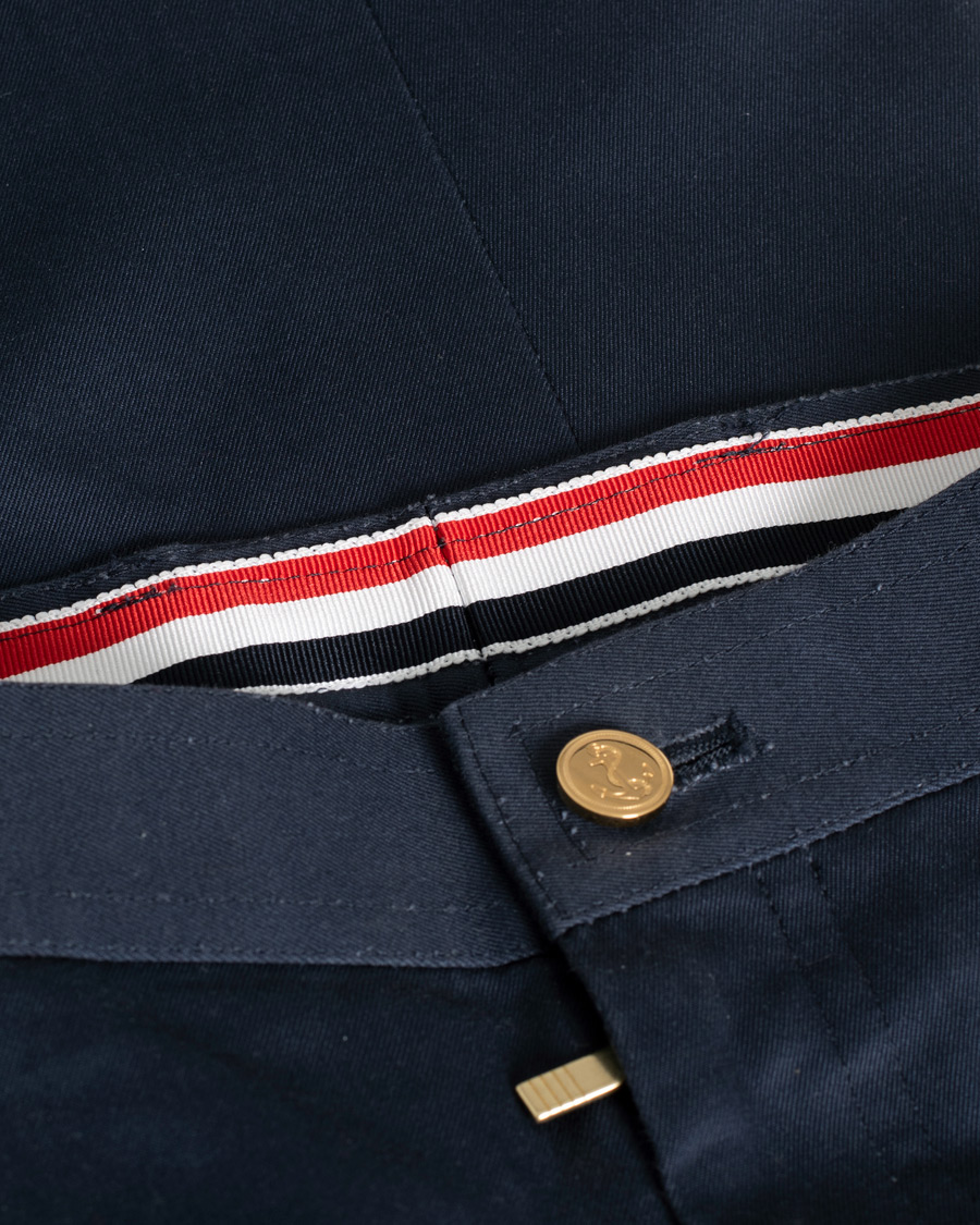 Mies | Pre-owned Housut | Pre-owned | Thom Browne Unconstructed Cotton Twill Chinos Navy