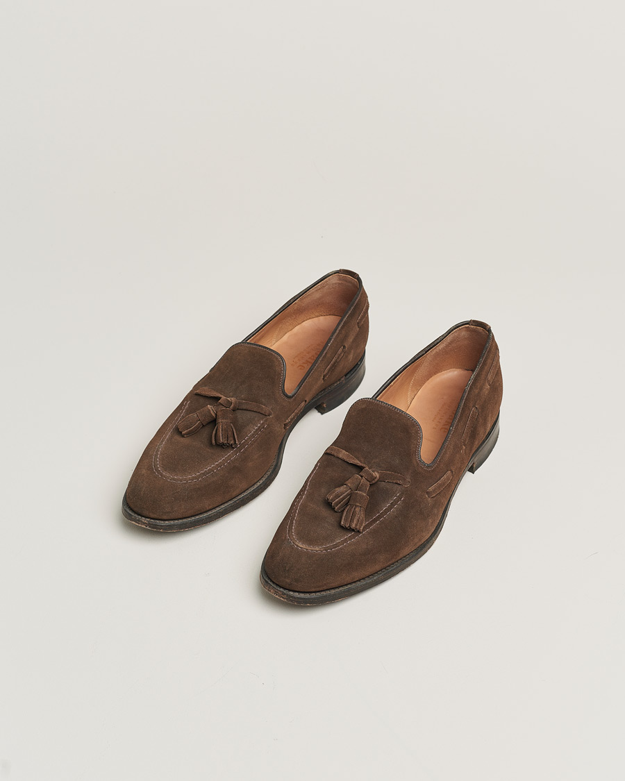 Mies | Loake 1880 Lincoln Tassel Loafer Brown Suede UK10,5 - EU44,5 | Pre-owned | Loake 1880 Lincoln Tassel Loafer Brown Suede UK10,5 - EU44,5
