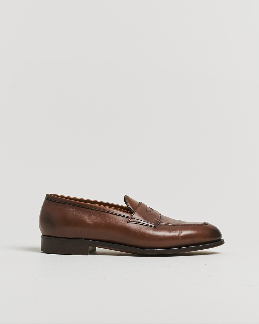 Mies | Pre-owned Pohjattavat kengät | Pre-owned | Edward Green Piccadilly Penny Loafer Dark Oak Antique UK7,5 - EU41,5