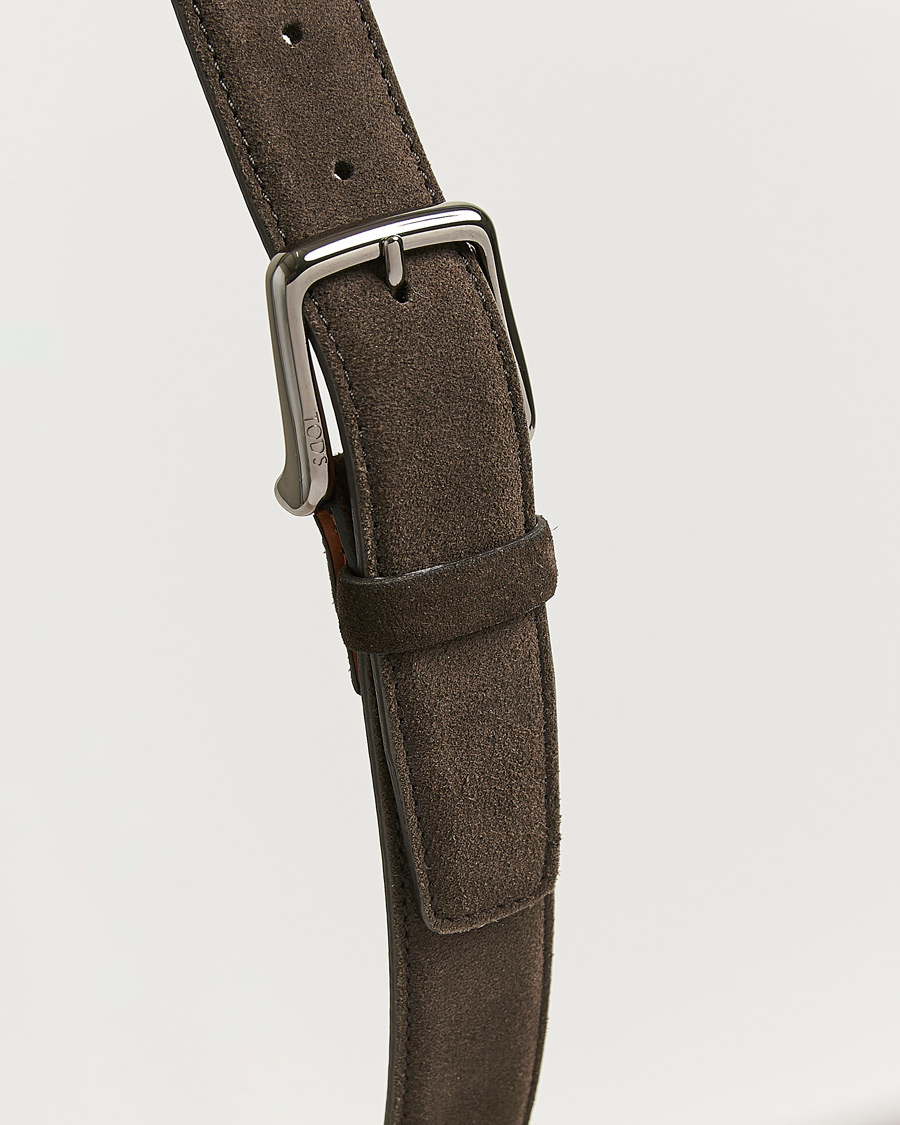 Mies | Pre-owned Asusteet | Pre-owned | Tod's Suede 3,5 cm Belt Brown 95