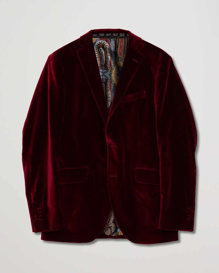 Mies | Pikkutakit | Pre-owned | Etro Soft Velvet Blazer Burgundy