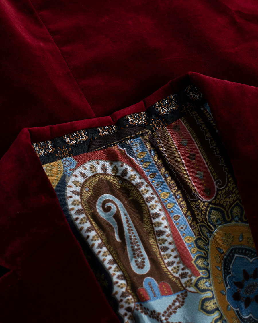 Mies | Pikkutakit | Pre-owned | Etro Soft Velvet Blazer Burgundy