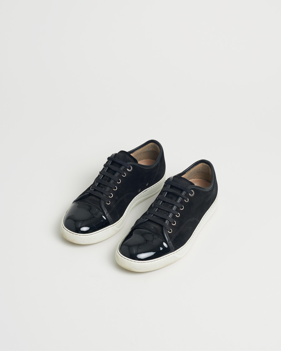 Mies | Lanvin DBB1 Patent Cap Toe Sneaker Black | Pre-owned | Lanvin DBB1 Patent Cap Toe Sneaker Black