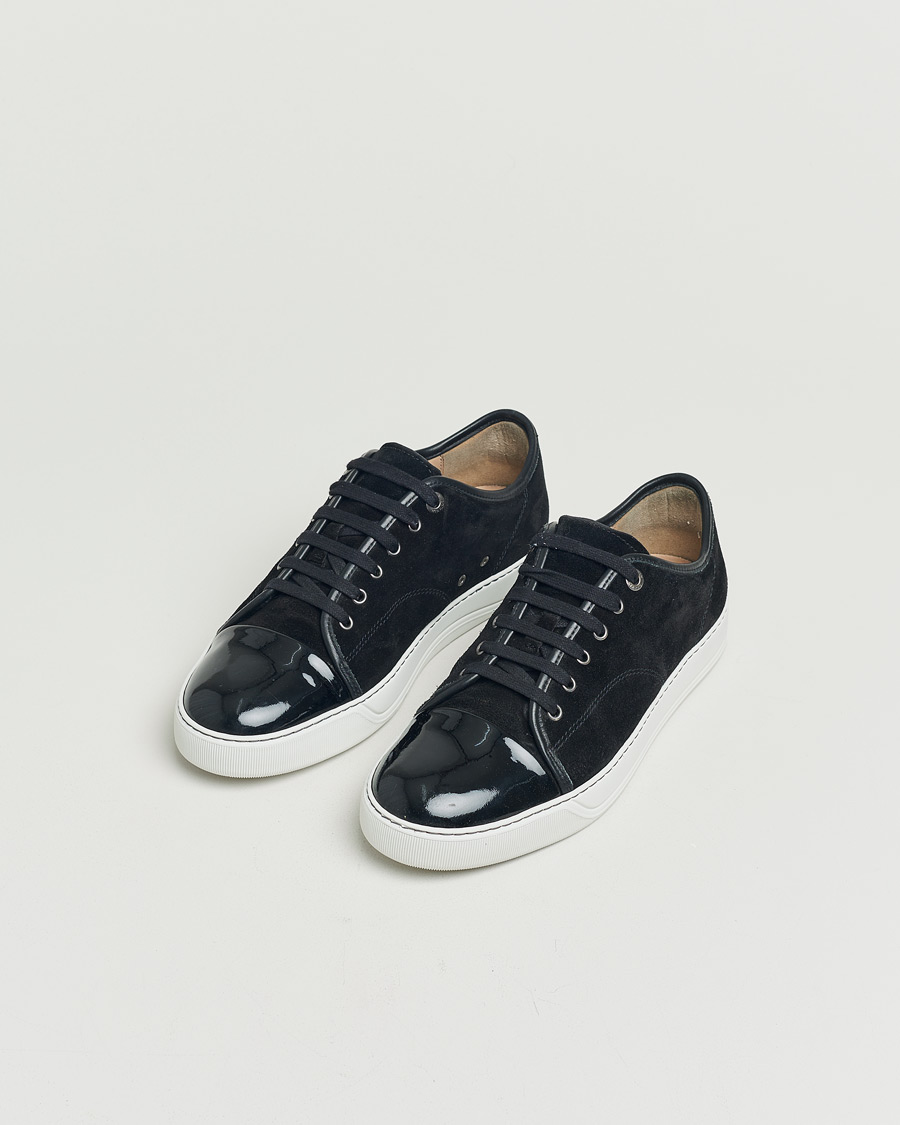 Mies | Lanvin DBB1 Patent Cap Toe Sneaker Black | Pre-owned | Lanvin DBB1 Patent Cap Toe Sneaker Black