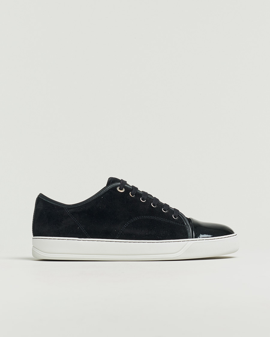 Mies | Lanvin DBB1 Patent Cap Toe Sneaker Black | Pre-owned | Lanvin DBB1 Patent Cap Toe Sneaker Black