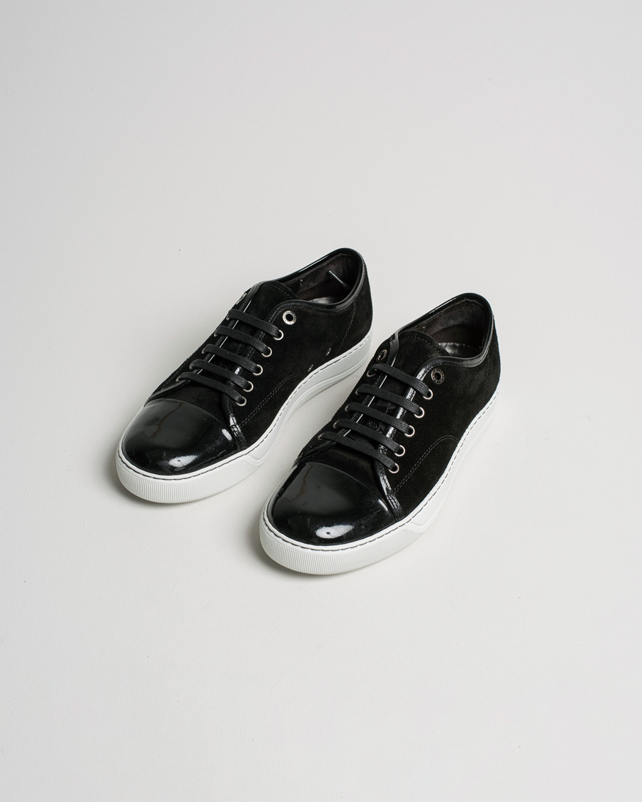 Mies | Lanvin Patent Cap Toe Sneaker Black | Pre-owned | Lanvin Patent Cap Toe Sneaker Black