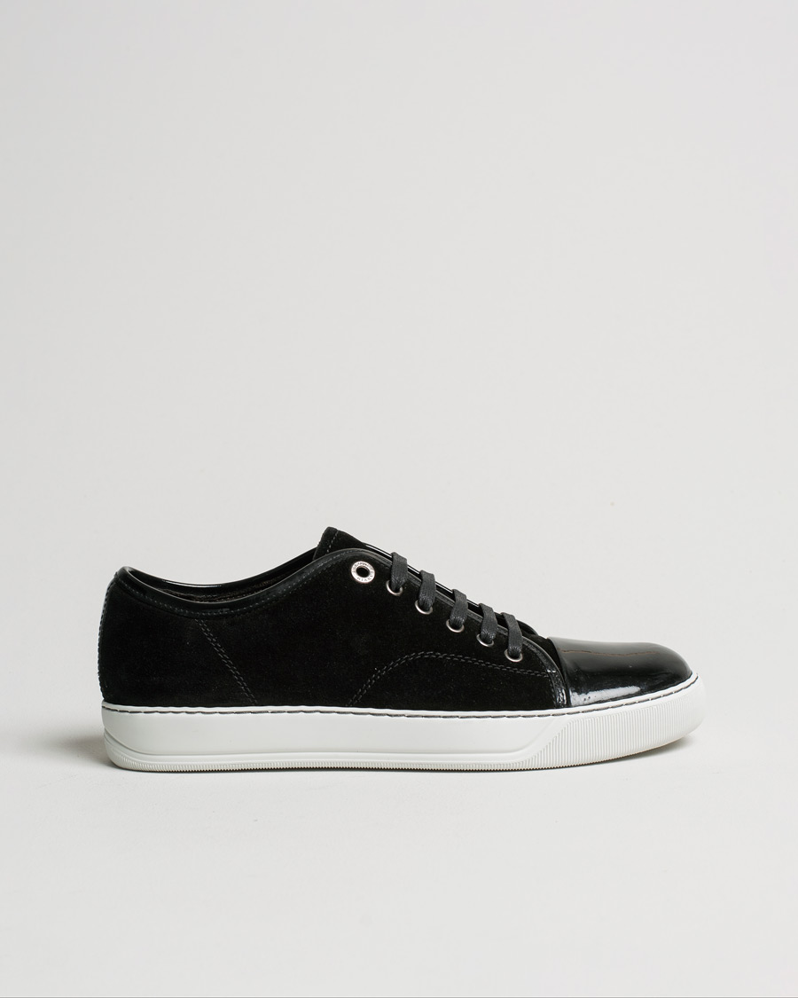 Mies | Lanvin Patent Cap Toe Sneaker Black | Pre-owned | Lanvin Patent Cap Toe Sneaker Black