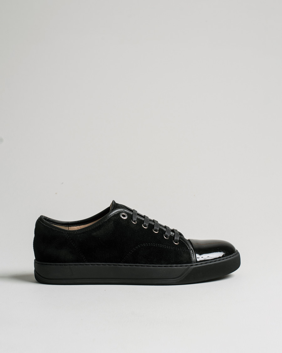 Mies | Lanvin Patent Cap Toe Sneaker Black/Black | Pre-owned | Lanvin Patent Cap Toe Sneaker Black/Black
