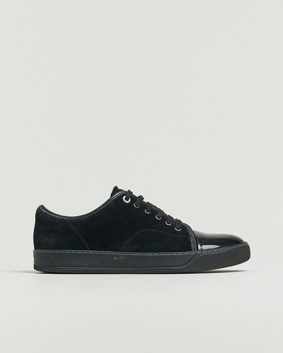 Mies | Lanvin Patent Cap Toe Sneaker Black/Black | Pre-owned | Lanvin Patent Cap Toe Sneaker Black/Black