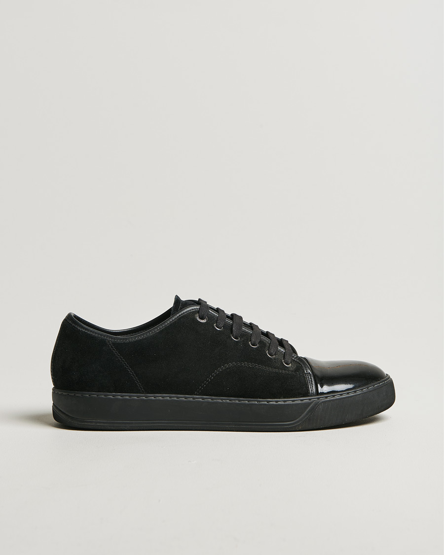 Mies | Lanvin Patent Cap Toe Sneaker Black/Black | Pre-owned | Lanvin Patent Cap Toe Sneaker Black/Black