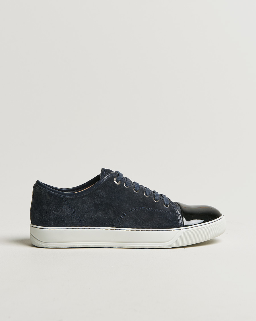Mies | Lanvin Patent Cap Toe Sneaker Navy | Pre-owned | Lanvin Patent Cap Toe Sneaker Navy