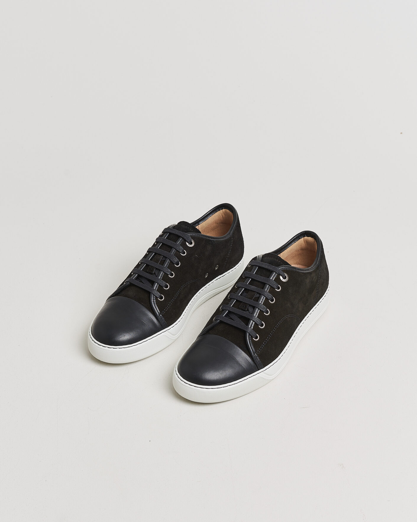 Mies | Pre-owned Kengät | Pre-owned | Lanvin DBB1 Nappa Cap Toe Sneaker Black UK8 - EU42