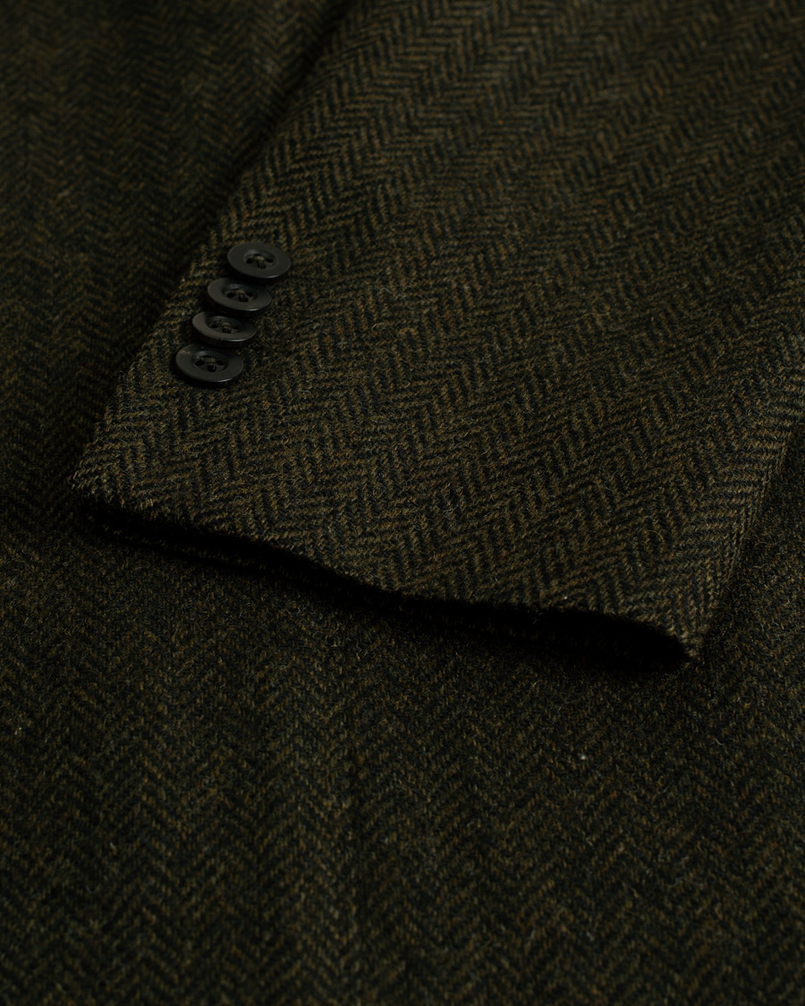 Mies | Pikkutakit | Pre-owned | The Gigi Degas Wool Herringbone Blazer Green 50