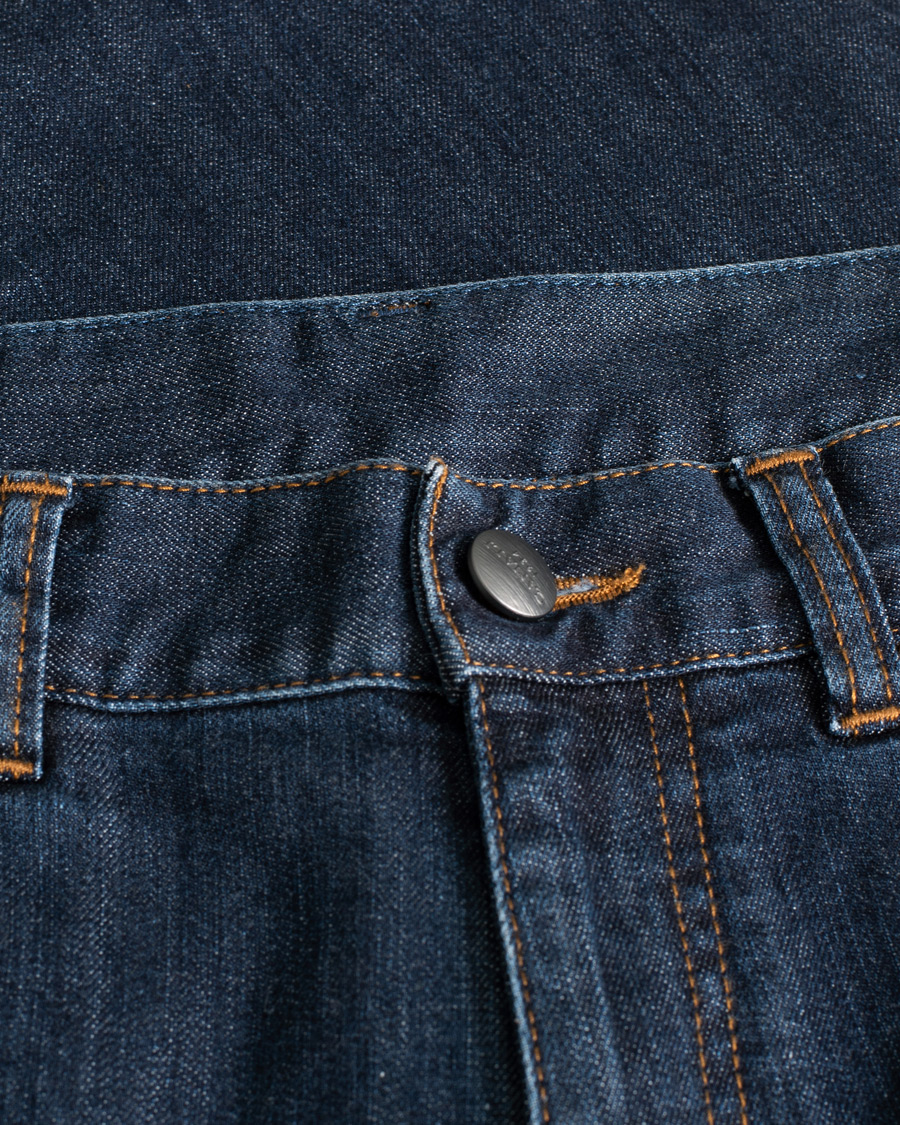 Mies | Farkut | Pre-owned | Canali Slim Fit Stretch Jeans Dark Blue Wash