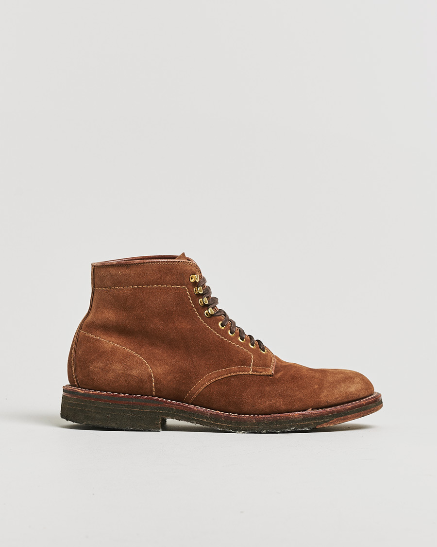 Mies | Nilkkurit | Pre-owned | Alden 46054H Plain Toe Boot Snuff Suede US8 - EU41,5