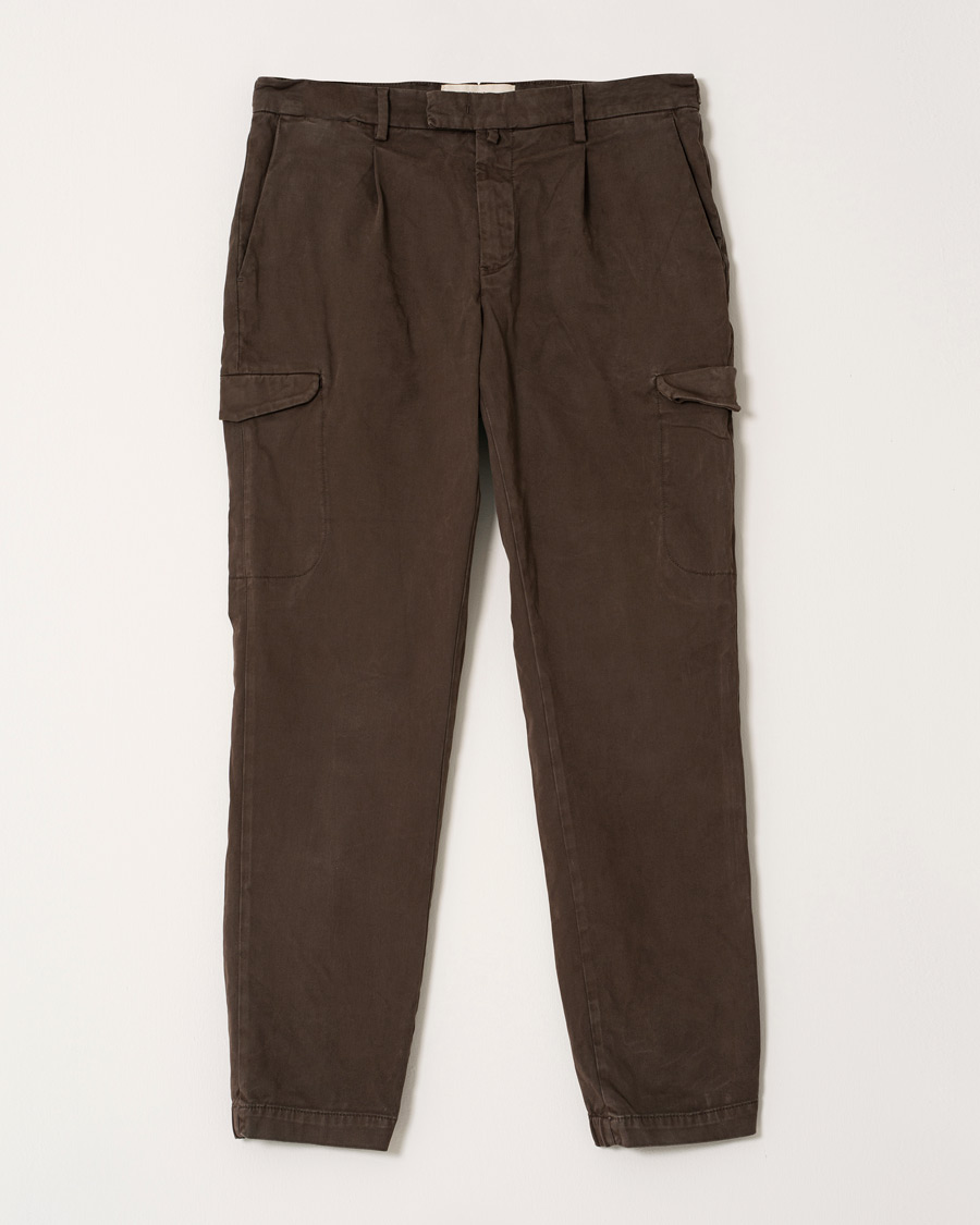 Mies | Housut | Pre-owned | Briglia 1949 Brushed Cotton Cargo Trousers Brown 46