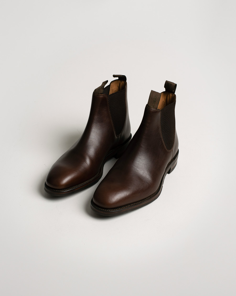 Mies | Loake 1880 Chatsworth Chelsea Boot Dk Brown Waxy Calf | Pre-owned | Loake 1880 Chatsworth Chelsea Boot Dk Brown Waxy Calf