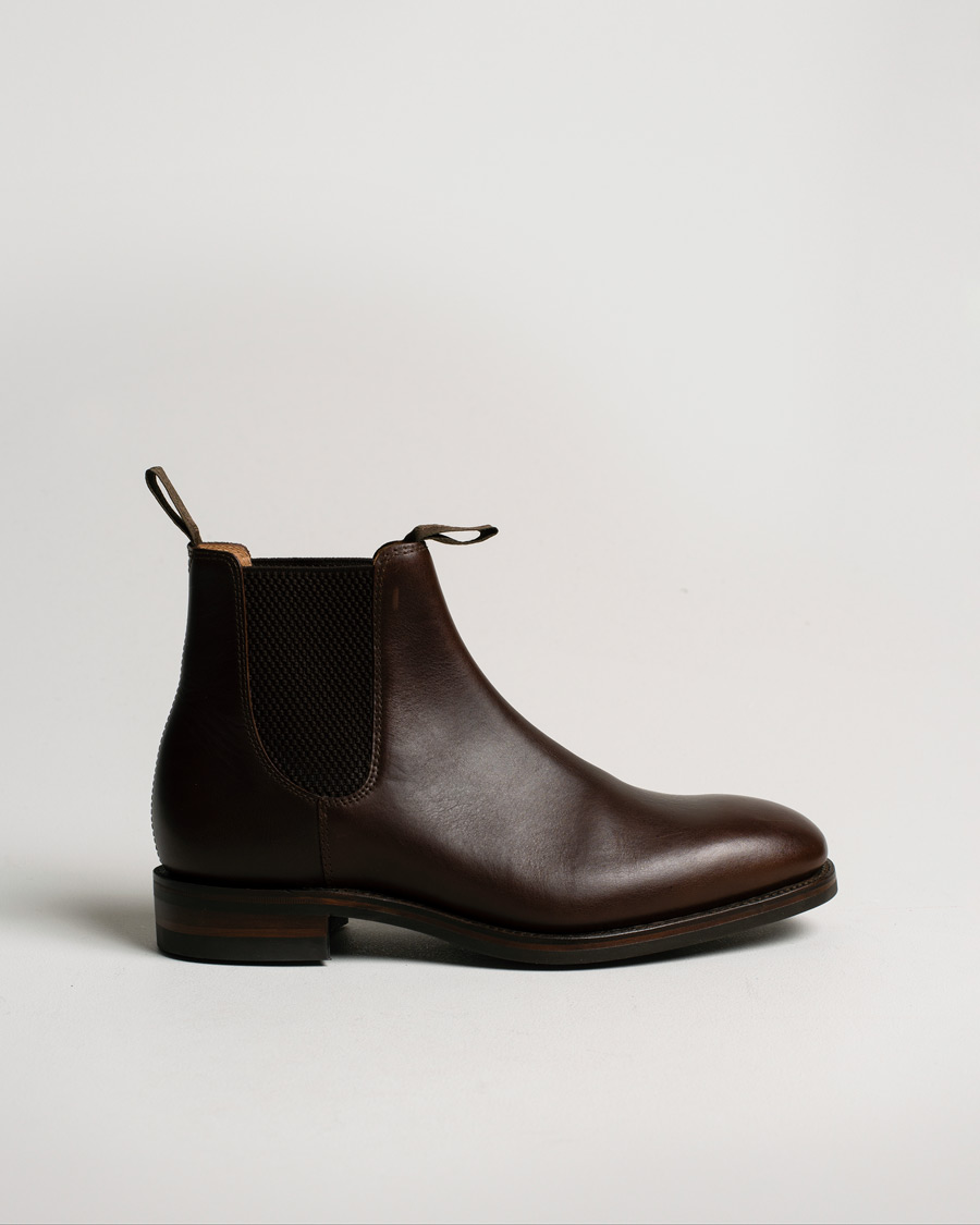 Mies | Loake 1880 Chatsworth Chelsea Boot Dk Brown Waxy Calf | Pre-owned | Loake 1880 Chatsworth Chelsea Boot Dk Brown Waxy Calf