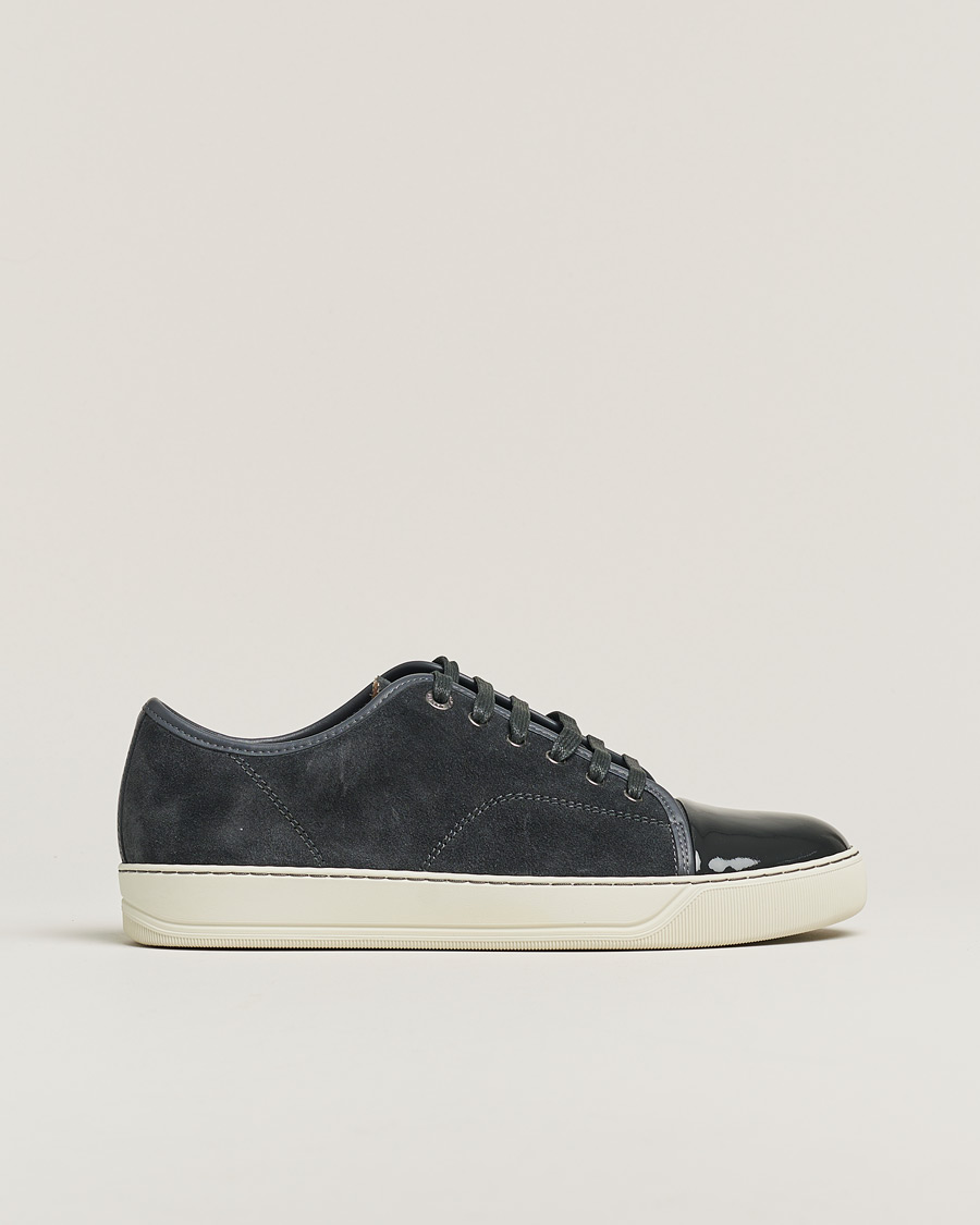 Mies | Lanvin DBB1 Patent Cap Toe Sneaker Dark Grey | Pre-owned | Lanvin DBB1 Patent Cap Toe Sneaker Dark Grey