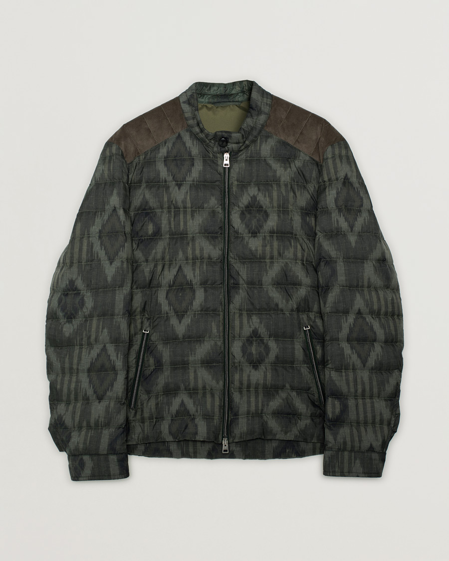 Miehet |  | Pre-owned | Etro Printed Nylon Jacket Dark Green