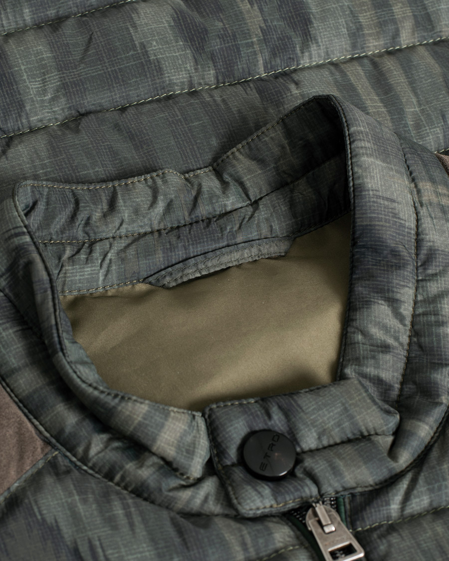 Mies | Pre-owned Takit | Pre-owned | Etro Printed Nylon Jacket Dark Green