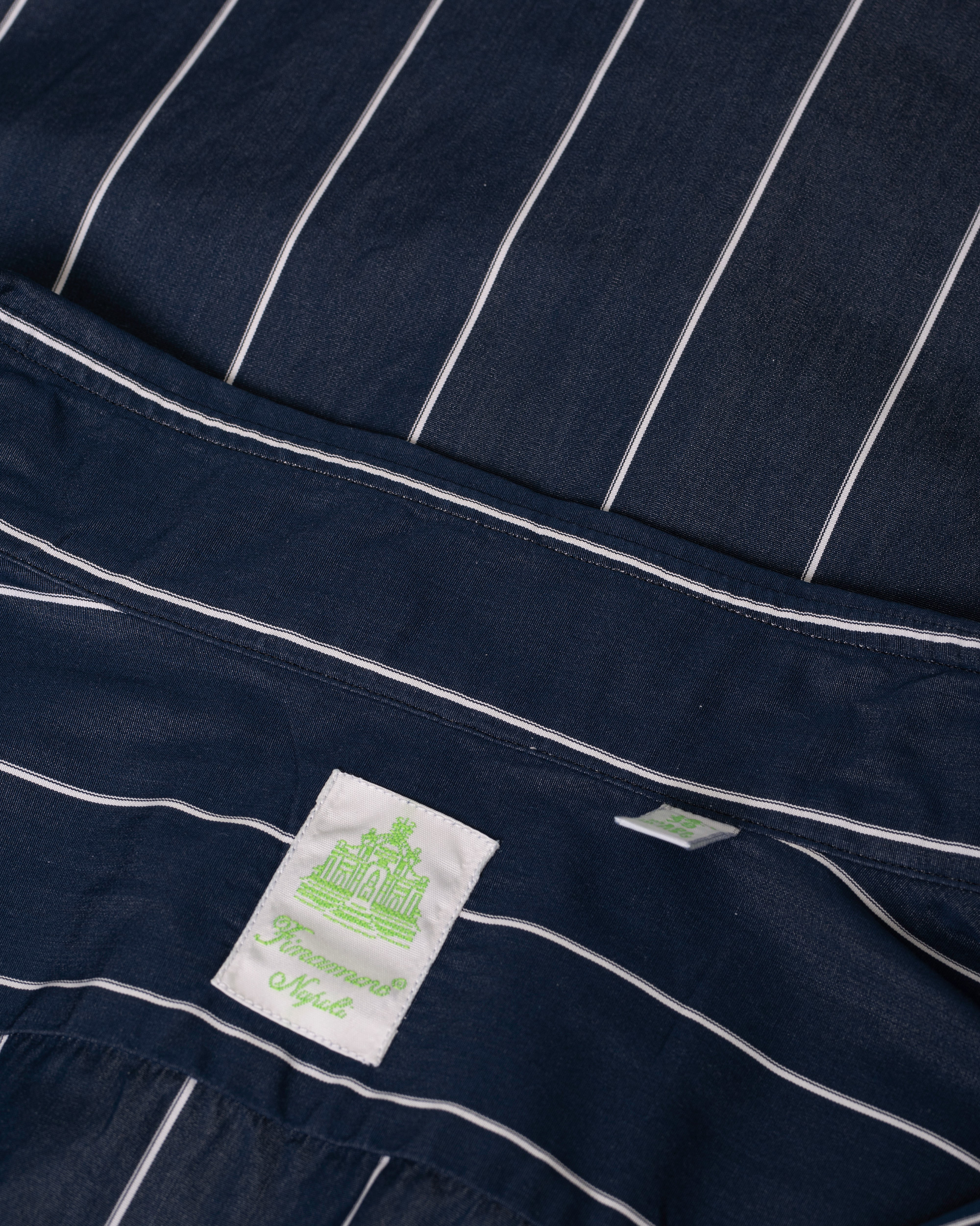 Mies | Kauluspaidat | Pre-owned | Finamore Napoli Tokyo Vintage Cotton Shirt Navy 39 - M