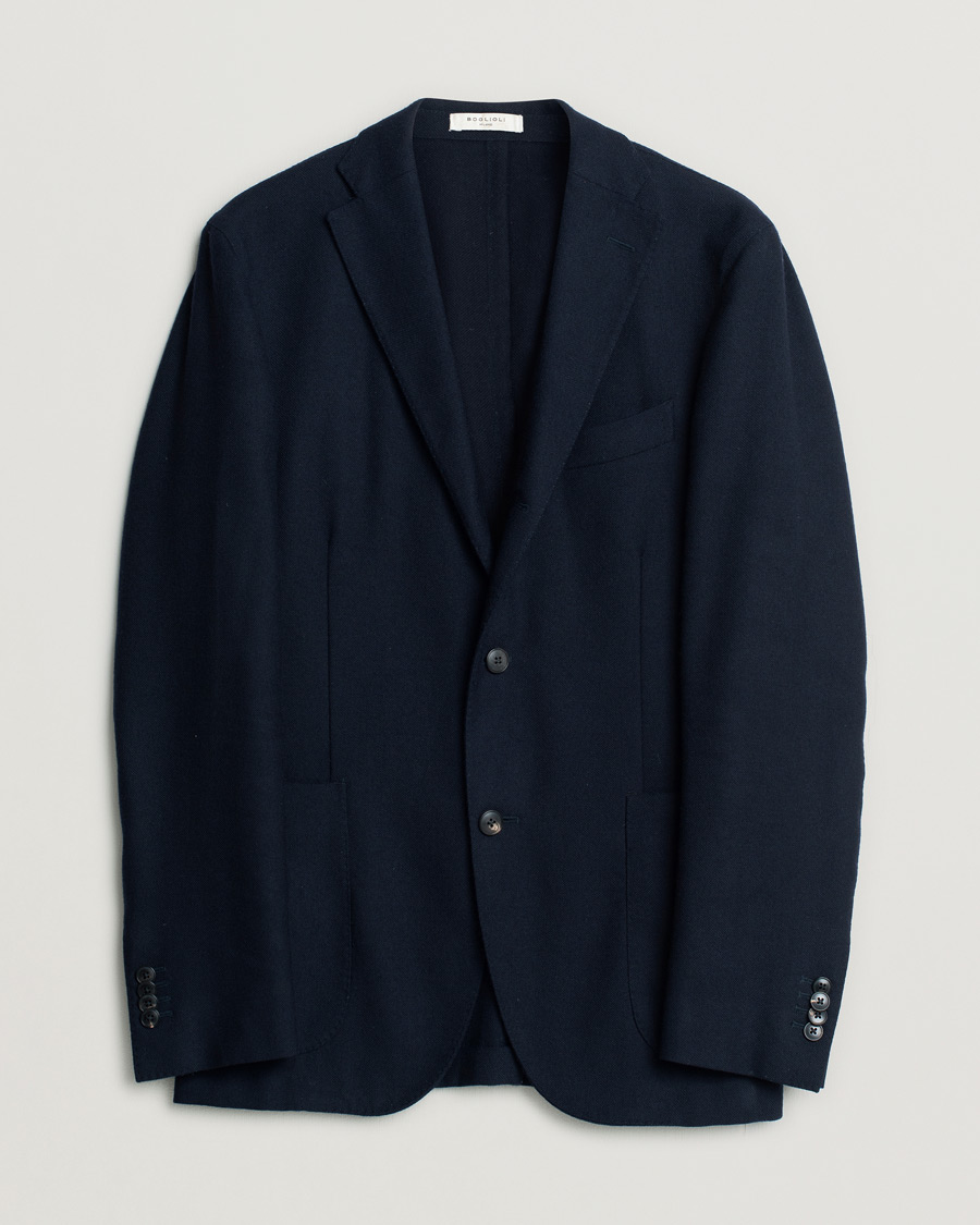 Mies | Pikkutakit | Pre-owned | Boglioli K Jacket Wool Hopsack Blazer Navy