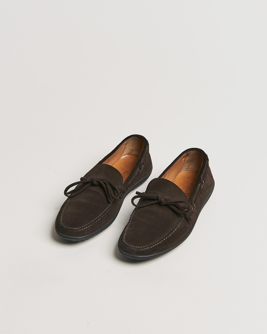 Mies | Pre-owned Kengät | Pre-owned | Car Shoe Driver Moccasin Dark Brown Suede