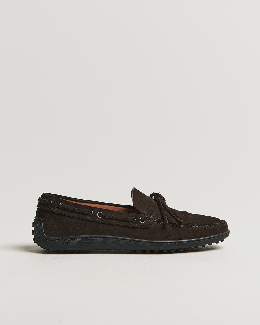 Mies | Pre-owned Kengät | Pre-owned | Car Shoe Driver Moccasin Dark Brown Suede