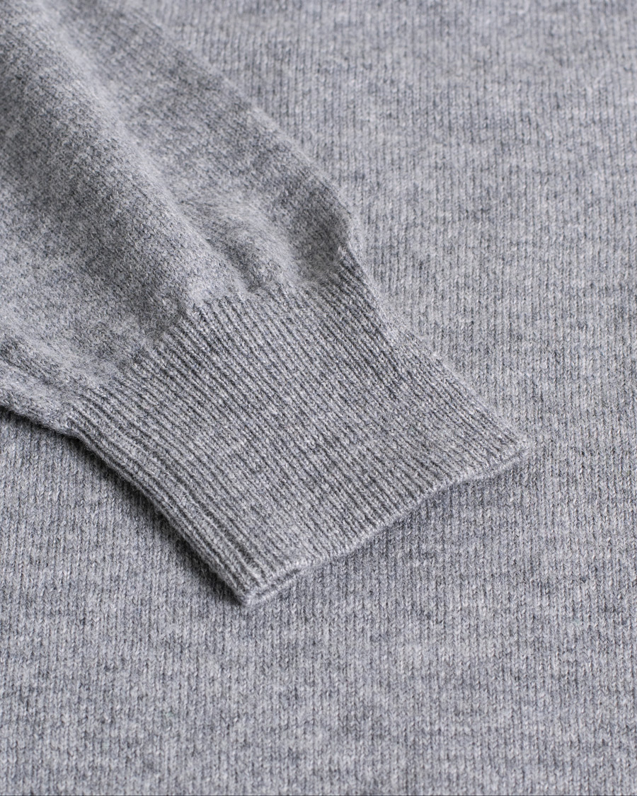 Mies | Puserot | Pre-owned | Corneliani Virgin Wool/Cashemere Half Zip Grey 46