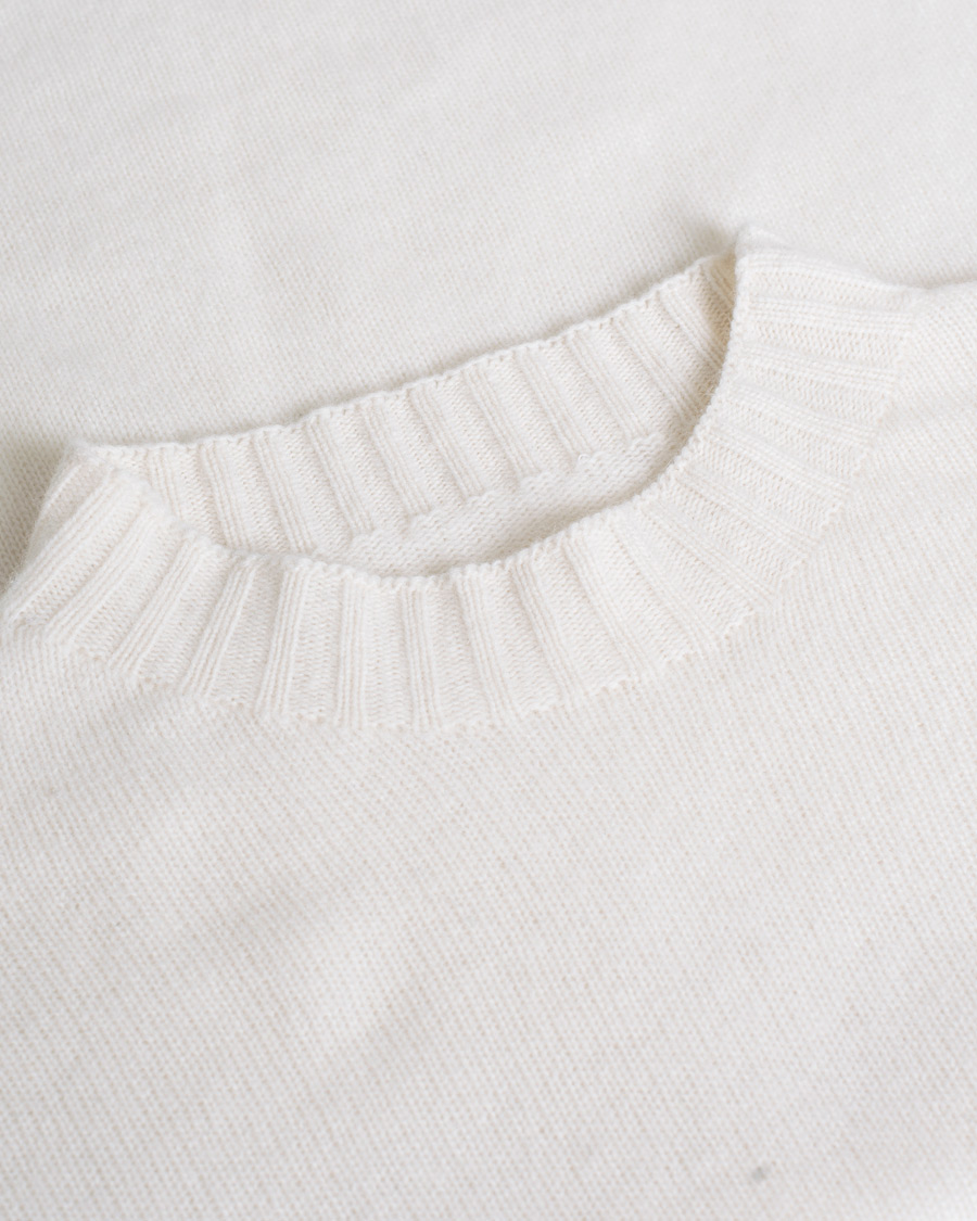Mies | Puserot | Pre-owned | Altea Wool/Cashmere Crew Neck Sweater Latte
