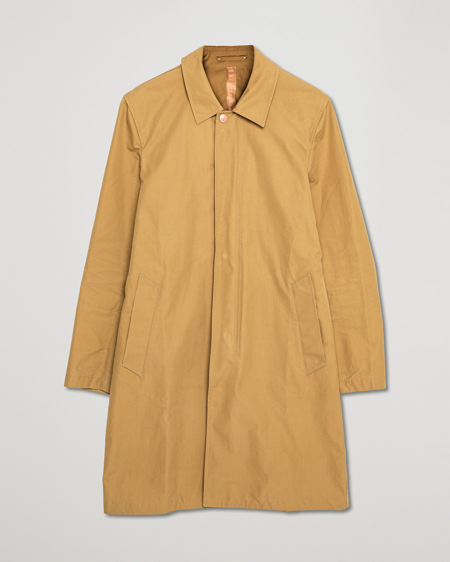 Mies | Takit | Pre-owned | Private White V.C. Unlined Cotton Ventile Mac Coat 3.0 Mustard