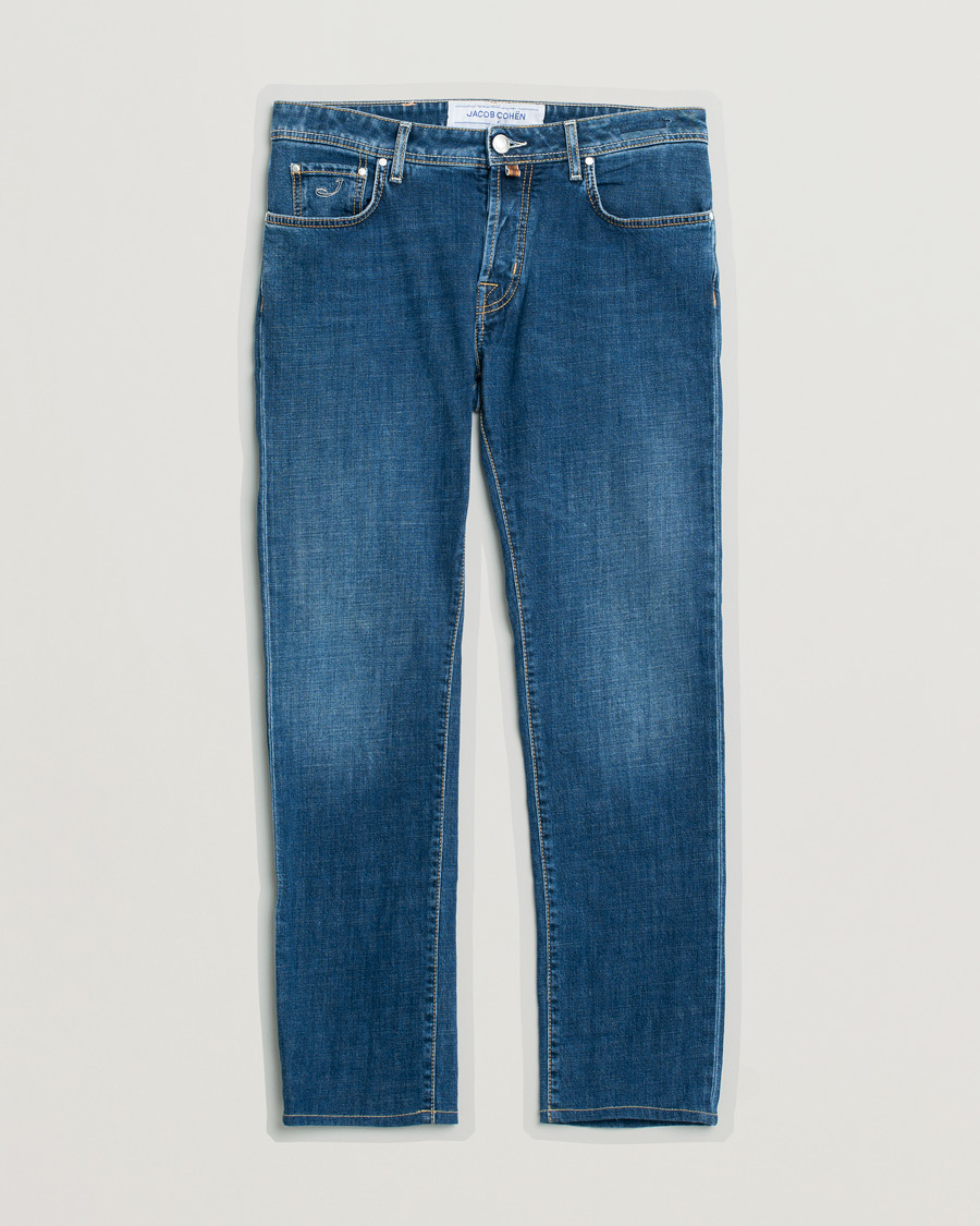Mies | Farkut | Pre-owned | Jacob Cohën 688 Slim Fit Jeans Mid Blue
