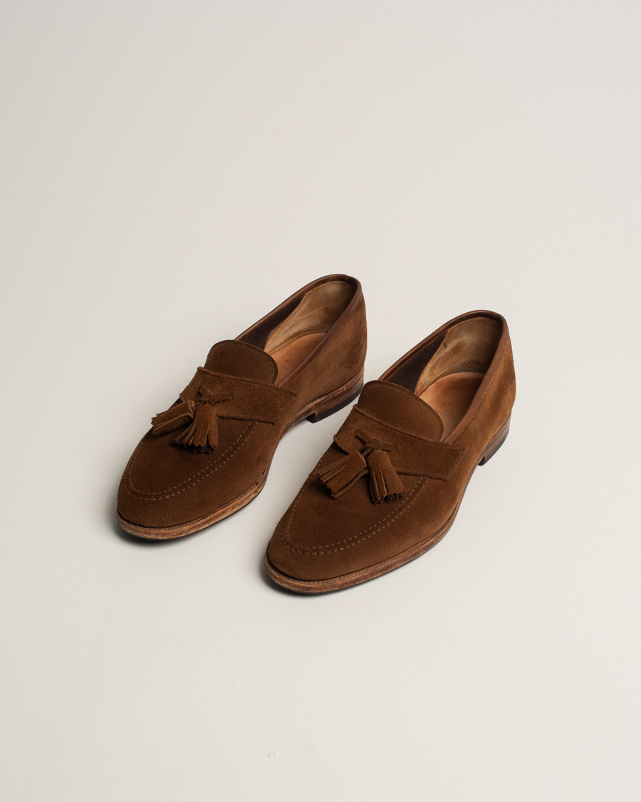 Mies | Pre-owned Kengät | Pre-owned | Crockett & Jones Solent Unlined Tassel Loafer Snuff Suede UK8,5 - EU42,5