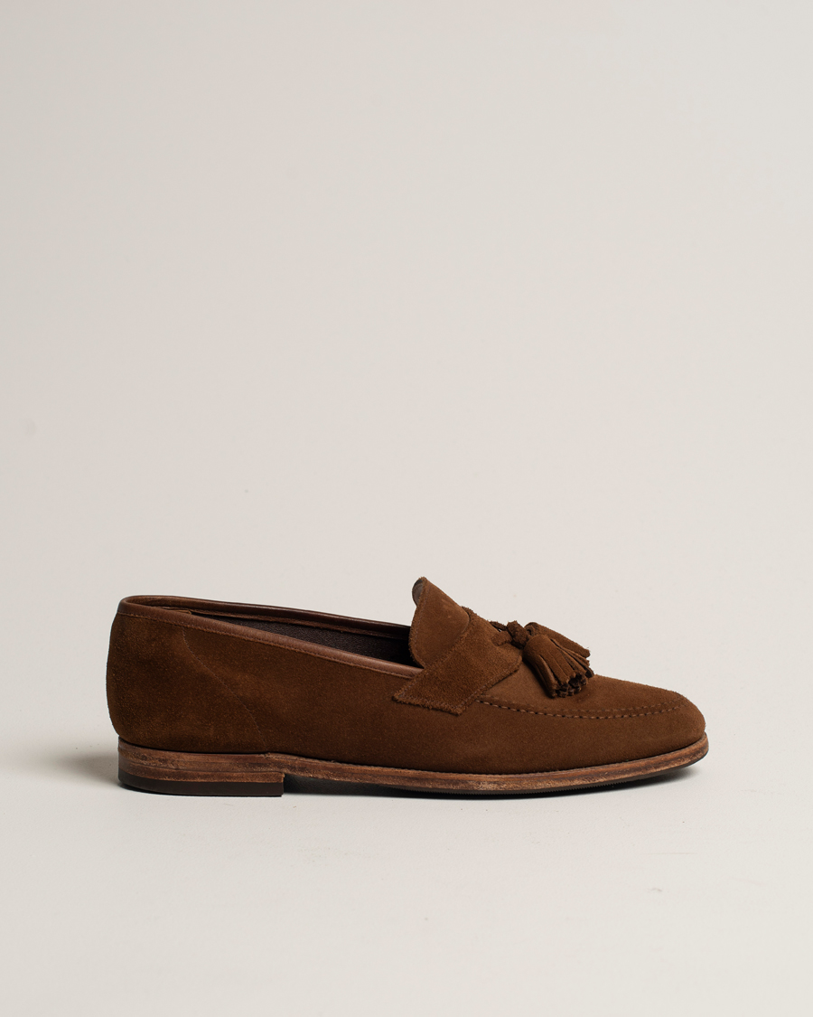 Mies | Pre-owned Kengät | Pre-owned | Crockett & Jones Solent Unlined Tassel Loafer Snuff Suede UK8,5 - EU42,5
