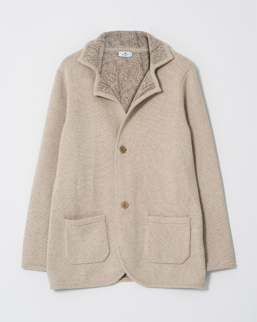 Mies | Pikkutakit | Pre-owned | Etro Cashmere Knitted Blazer Beige L