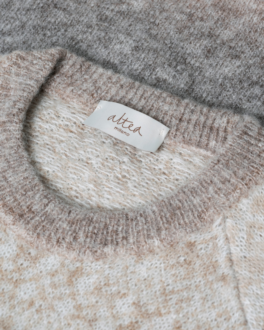 Mies | Puserot | Pre-owned | Altea Norwegian Jacquard Alpaca Sweater Beige