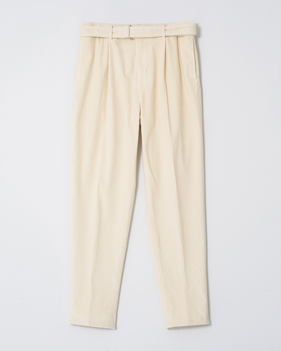 Mies | Housut | Pre-owned | Altea Slim Fit Corduroy Trousers Ivory S