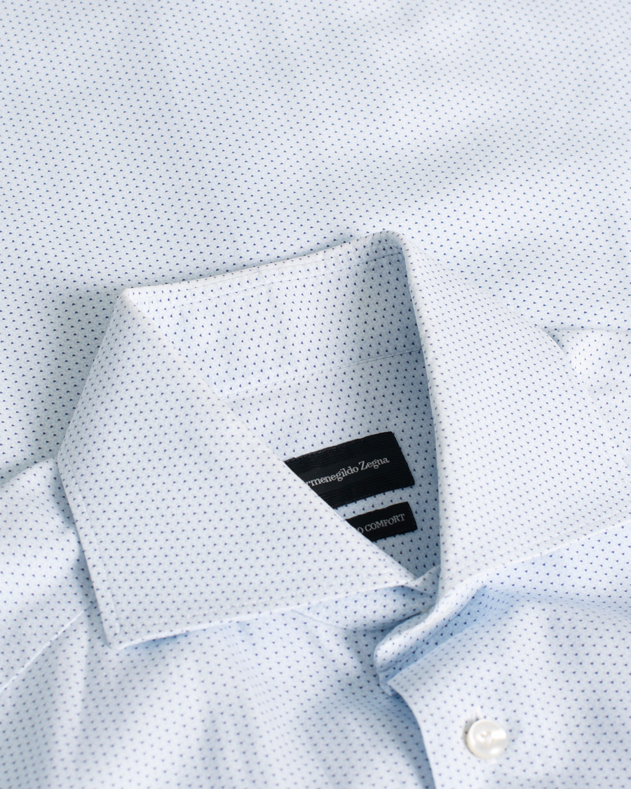 Mies | Kauluspaidat | Pre-owned | Ermenegildo Zegna Slim Fit Cotton Shirt Blue 38 - S