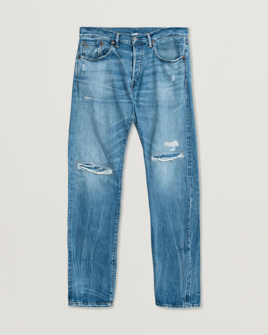 Mies | RRL Slim Fit 5-Pocket Denim Light Wash W33 | Pre-owned | RRL Slim Fit 5-Pocket Denim Light Wash W33