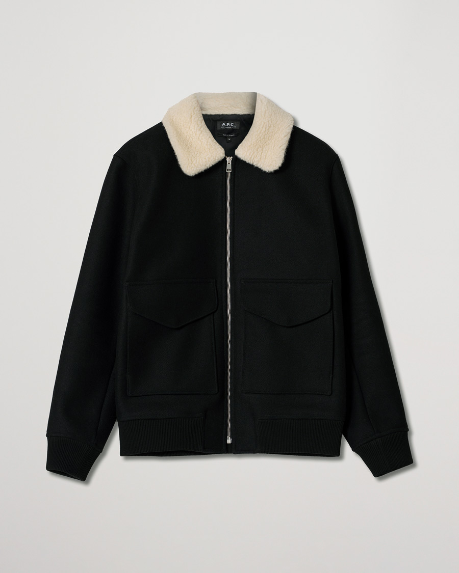 Mies | Takit | Pre-owned | A.P.C. Ben Shearling Bomber Jacket Black