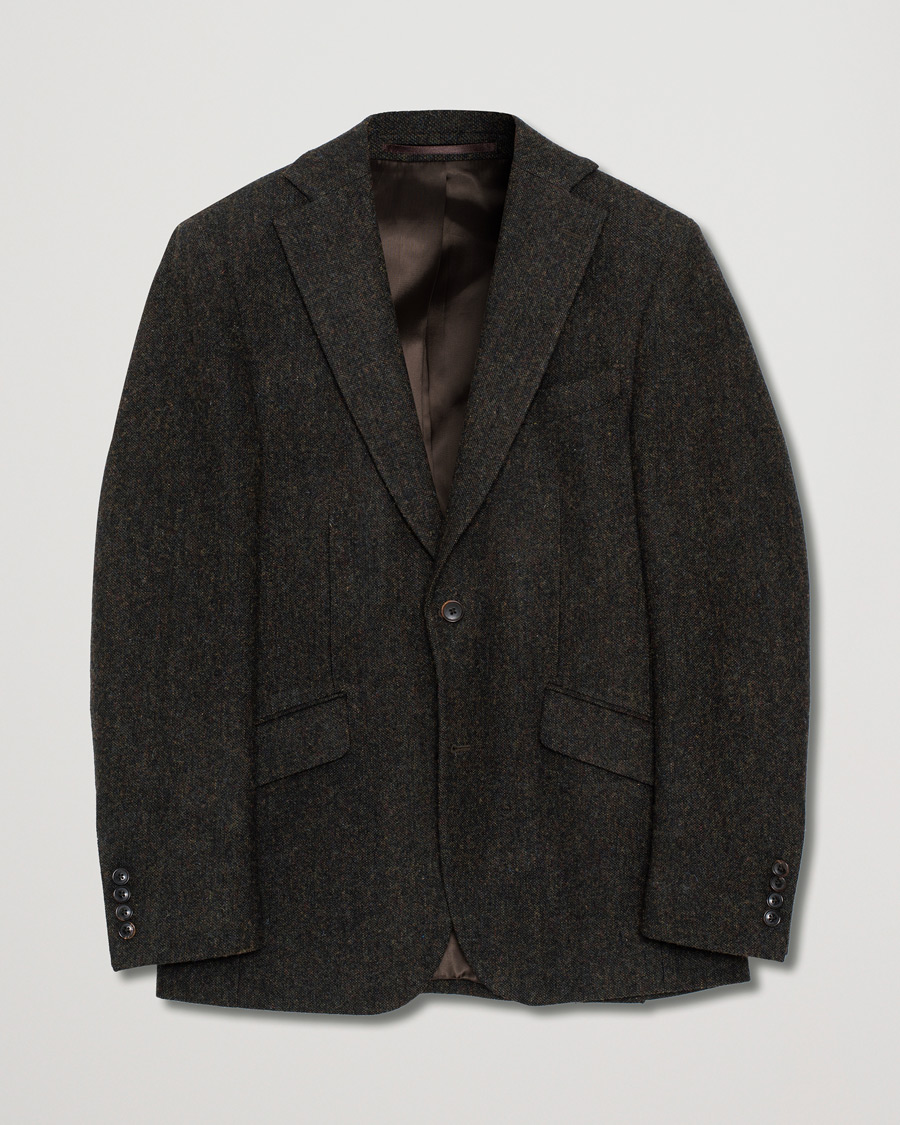 Mies | Pikkutakit | Pre-owned | Walker Slater Edward Wool Donegal Blazer Dark Brown