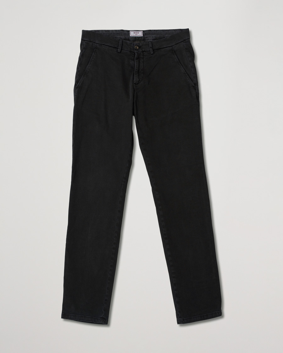 Mies | Housut | Pre-owned | Briglia 1949 Slim Fit Cotton Stretch Chino Black