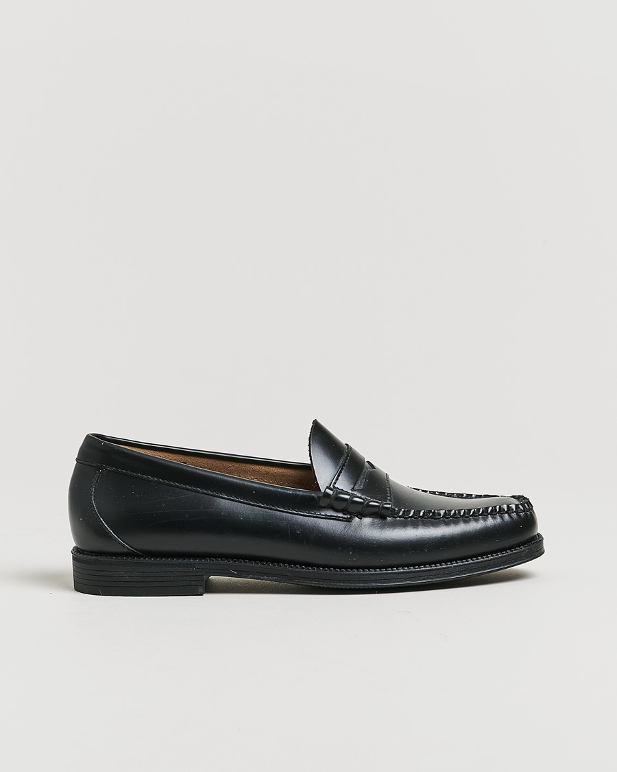 Mies | G.H. Bass Easy Weejuns Larson Penny Loafers Black Leather 43 | Pre-owned | G.H. Bass Easy Weejuns Larson Penny Loafers Black Leather 43