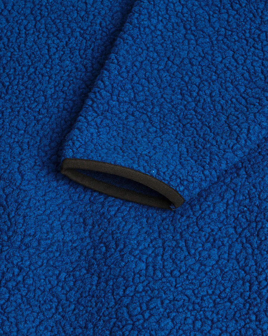 Mies | Drake's Rib BRib Bound Fleece Jacket Blue | Pre-owned | Drake's Rib BRib Bound Fleece Jacket Blue