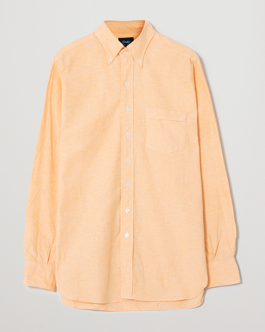 Mies | Kauluspaidat | Pre-owned | Drake's Button Down Oxford Shirt Orange 42 - L